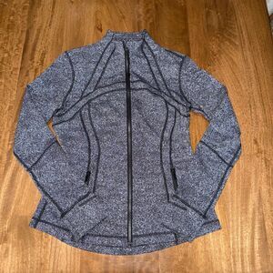 Lululemon Jacket Womens Sz 10 Define Full Zip Fusion Jacquard Black Violet Viola